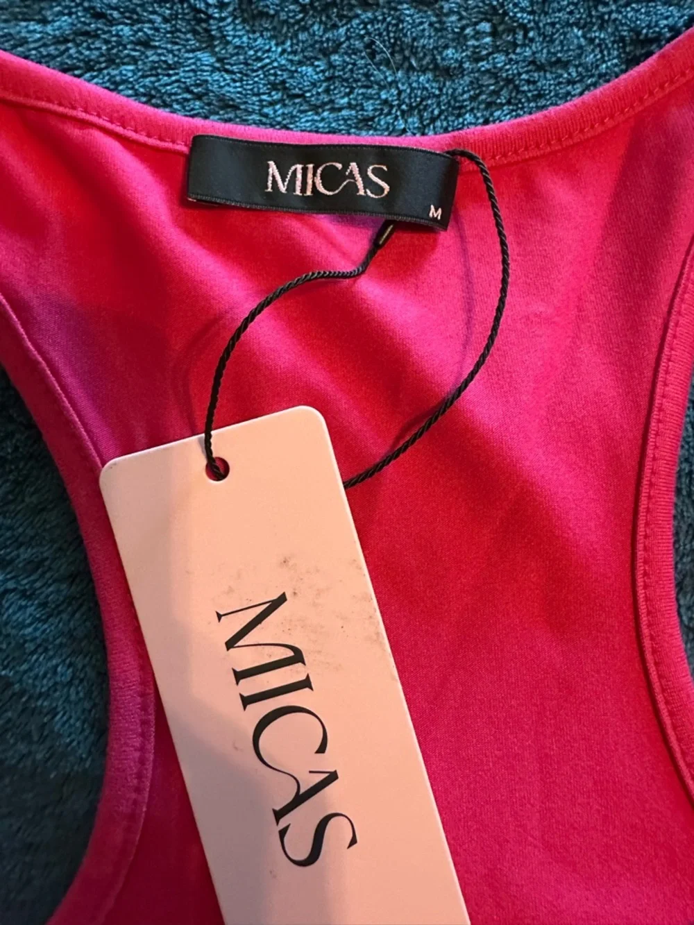 MICAS Hot Pink Racerback Bodysuit - Picture 2 of 5